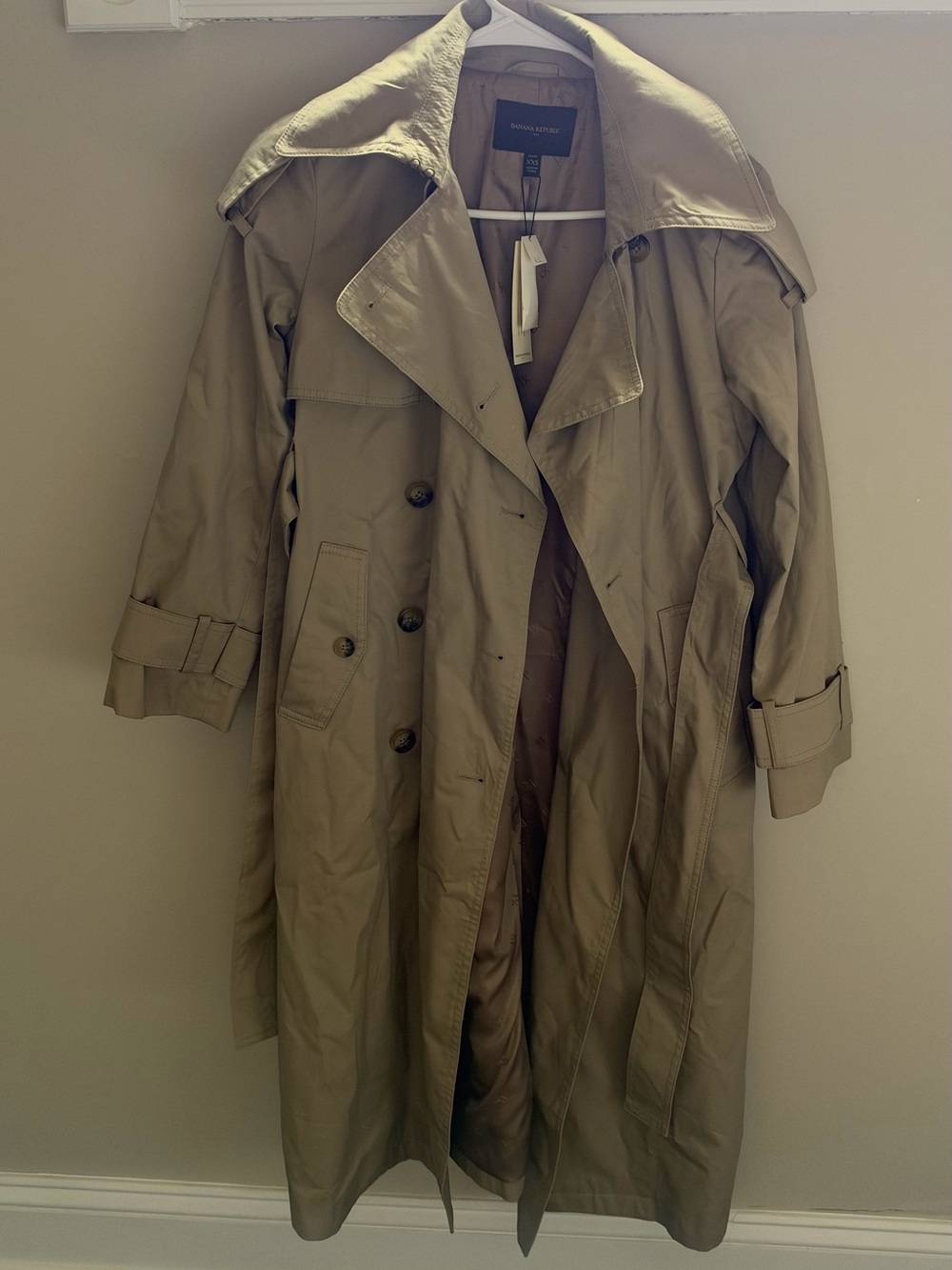 NWT - Banana Republic Women Beige Trench Coat - XXS